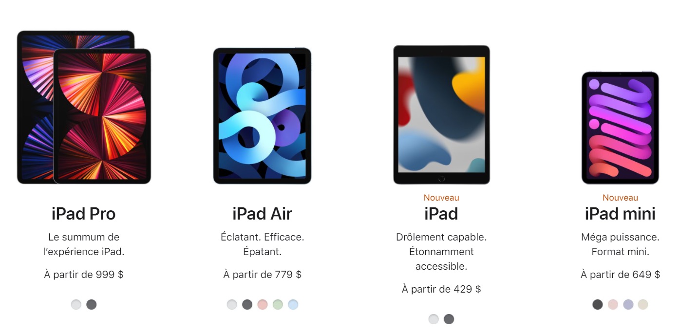 Apple présente la nouvelle version de l'iPad le plus populaire à partir de  429 $ CA - Apple (CA)